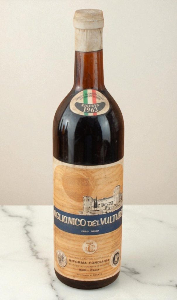 1962 Aglianico del Vulture Riserva Riforma Fondiaria