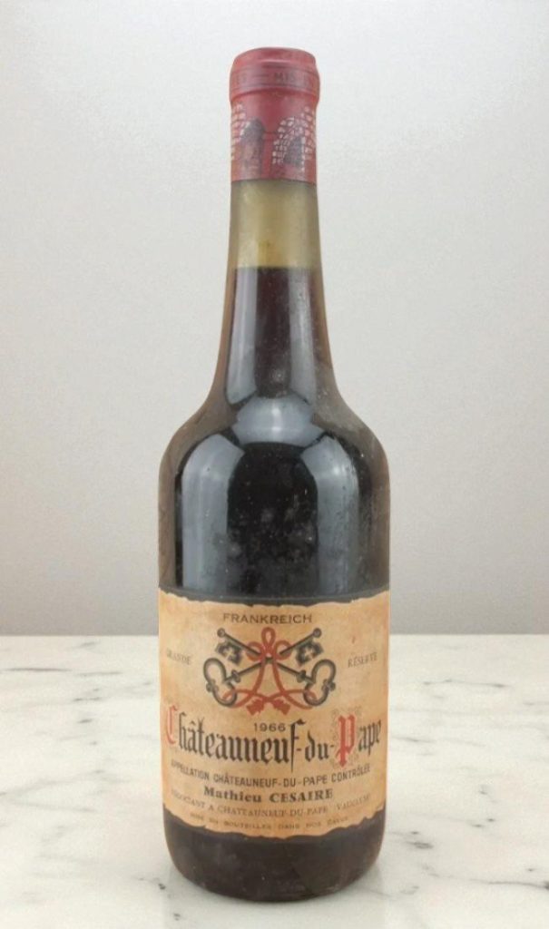 1966 Chateauneuf du Pape Mathieu Cesaire