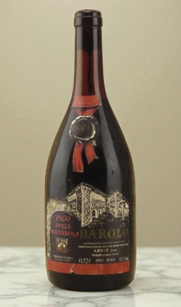 1971 Barolo Pico della Mirandola