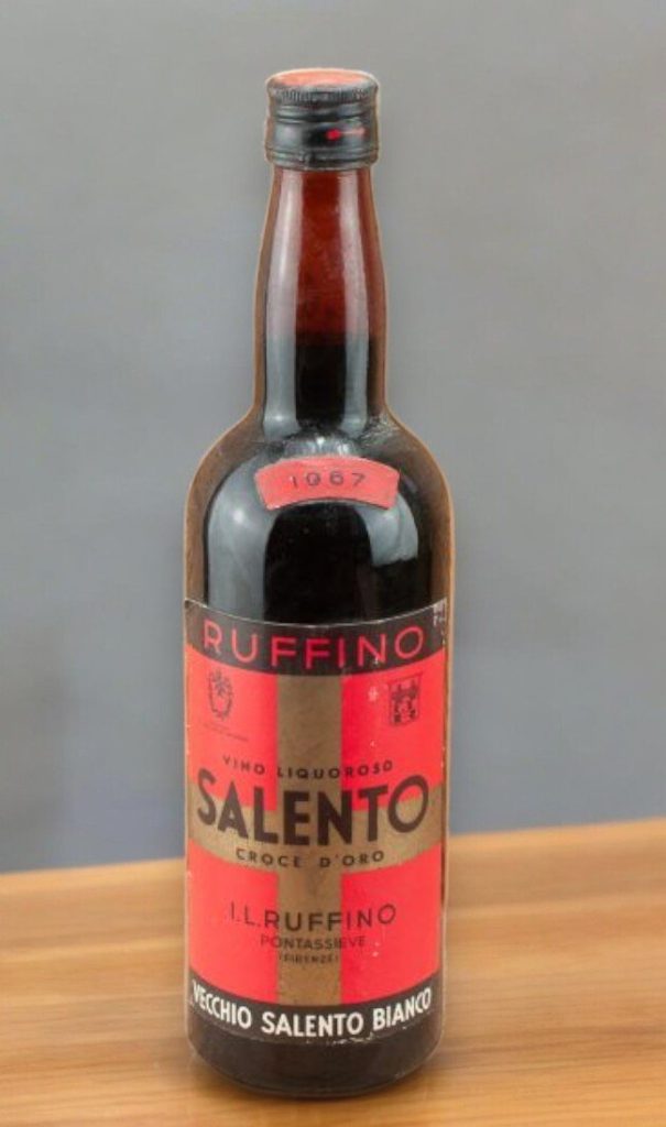 1985 Chateau Sociando Mallet1967 Salento bianco Ruffino Gold Cross