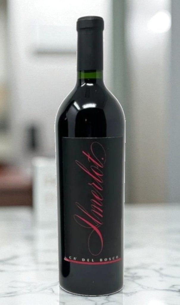 1990 Il Merlot Ca del Bosco in the black box