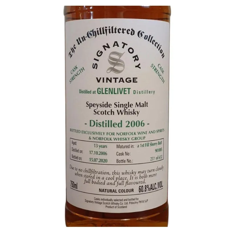 Glenlivet 2006 9 Year Old Signatory