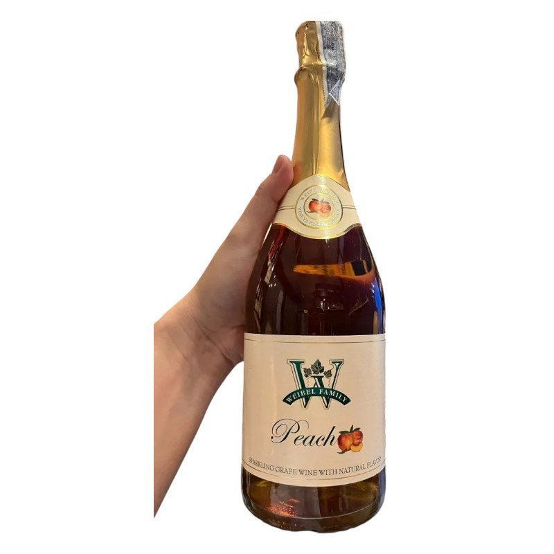 Weibel Family Peach Sparkling Grape Wine with Natural Flavors